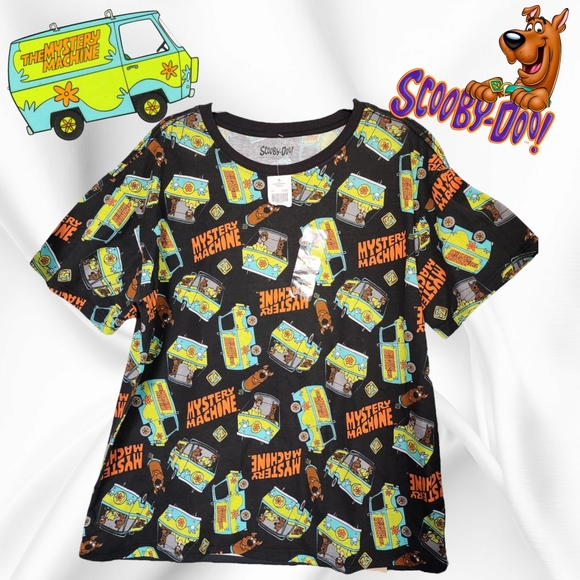 NWT Scooby Doo Mystery Machine All-Over T-Shirt XL - Picture 1 of 6
